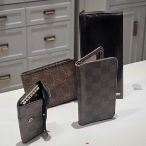 💼🔥 Luxury Designer Wallet/Keyholder Bundle — Repair/Restore Dream Set (4 pcs) 🔥💼